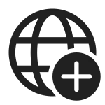 Globe Add SVG Icon
